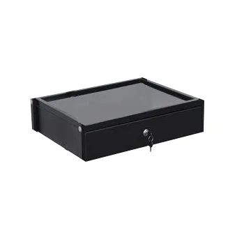 E rolling trolley cart with one drawer Black