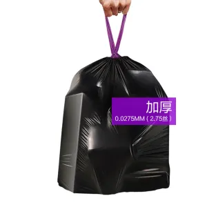 Eclean Automatic Closure Large Trash Bags Black 110*130cm - 6 Pieces x 2 Rolls