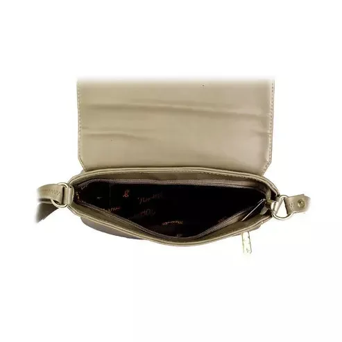 Elegant PU Leather Sling Bag – Classic & Versatile (Beige)