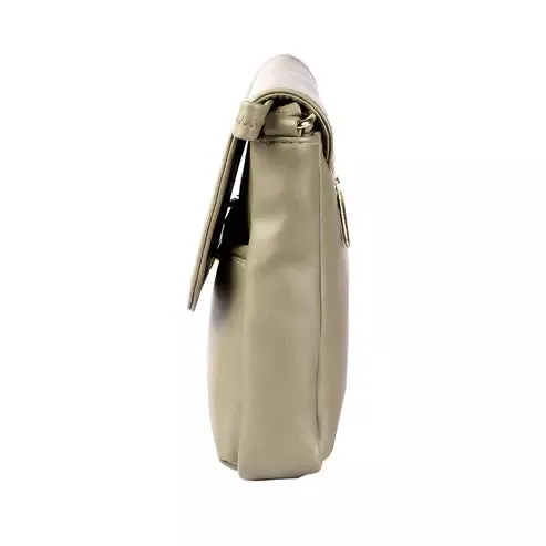 Elegant PU Leather Sling Bag – Classic & Versatile (Beige)