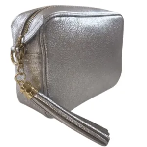 Elie Beaumont Silver Leather Bag