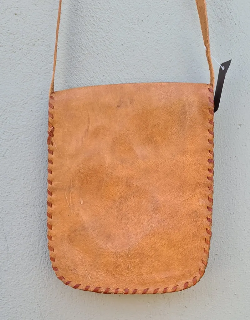 Embroided Leather Sling Bag