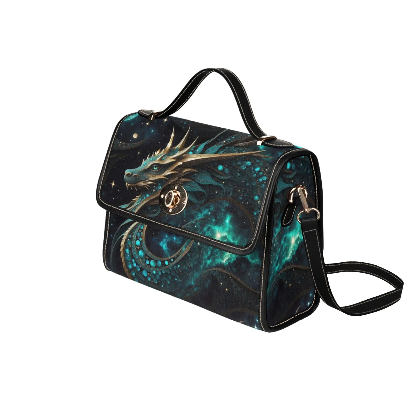 Emerald Green Dragon Purse, Cross Body Purse, Vegan