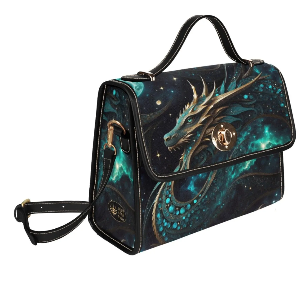 Emerald Green Dragon Purse, Cross Body Purse, Vegan