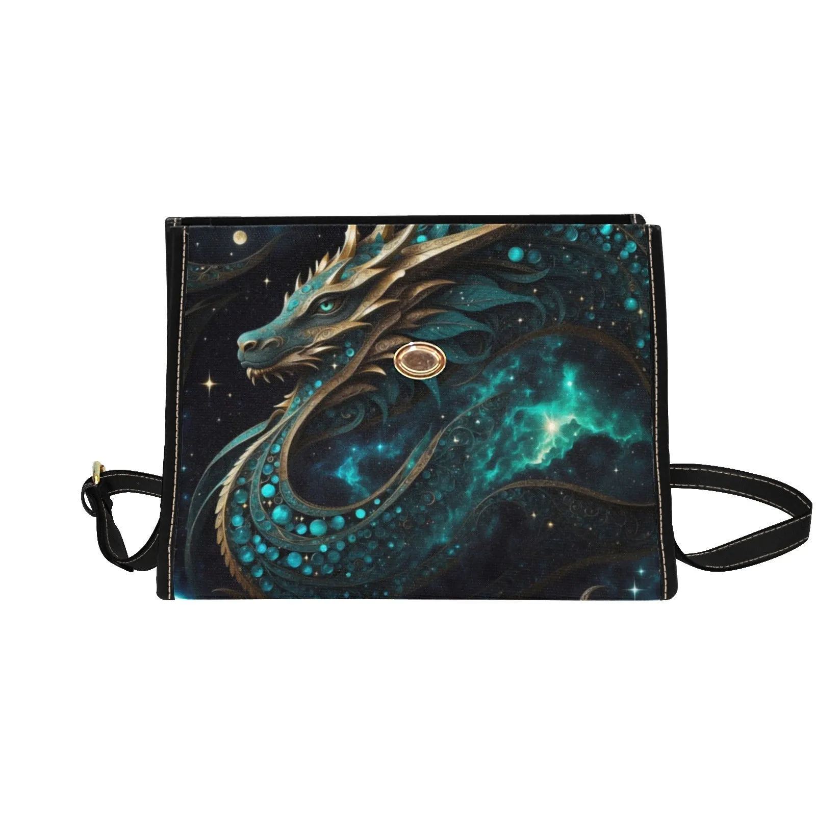 Emerald Green Dragon Purse, Cross Body Purse, Vegan