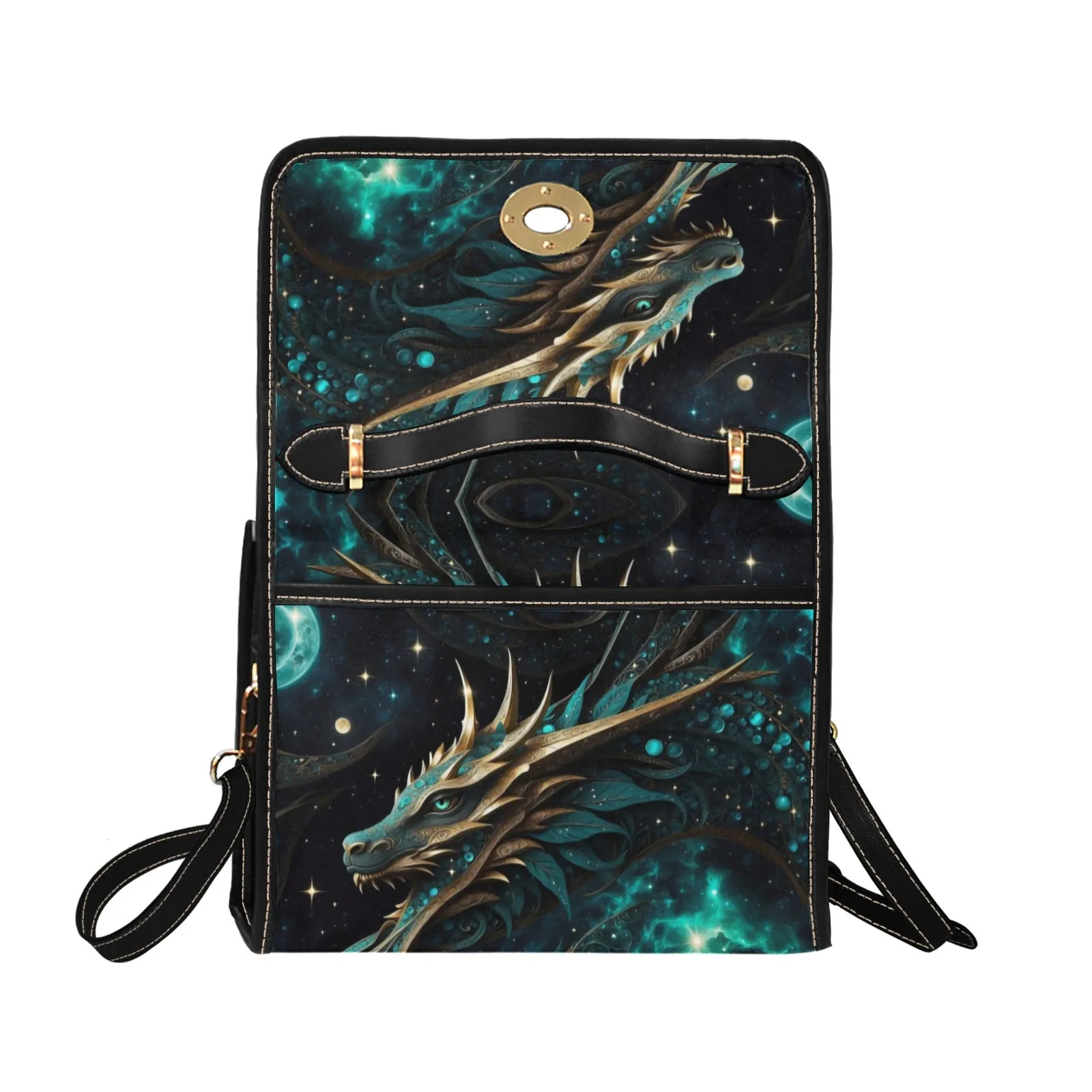 Emerald Green Dragon Purse, Cross Body Purse, Vegan