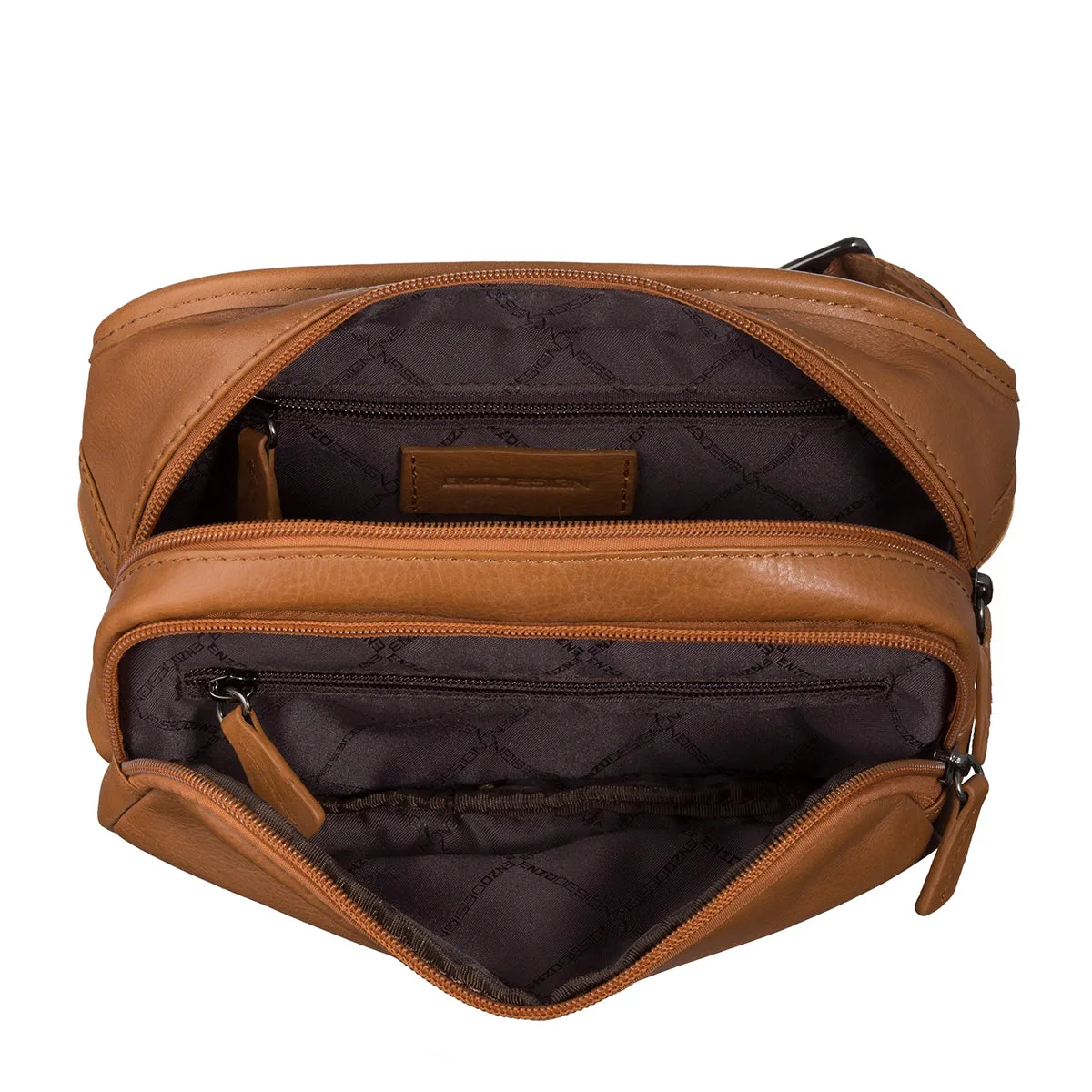 EnzoDesign Cowhide Leather Waist Bag