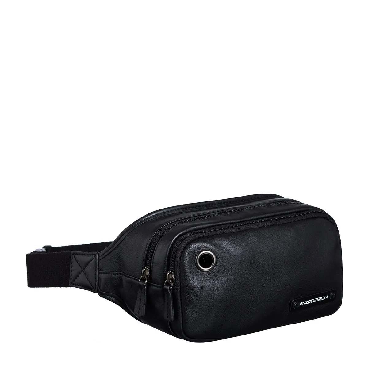 EnzoDesign Cowhide Leather Waist Bag