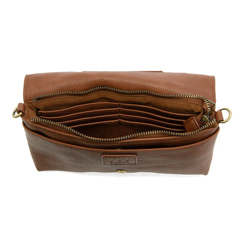 Everly Organizer Flap Crossbody in Saddle