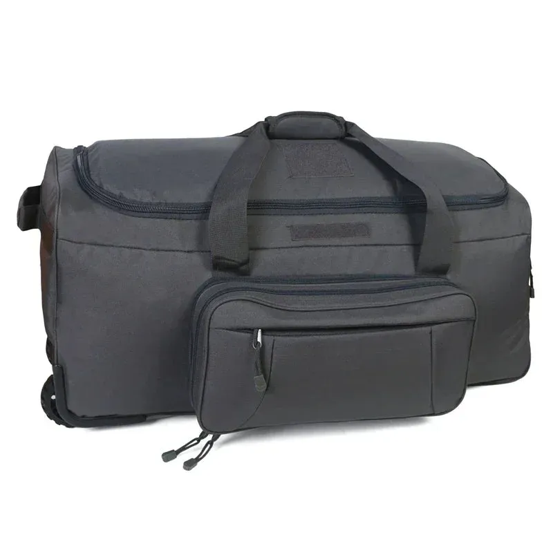Extra Large Rolling Duffel Bag Military Tactical Wheeled Deployment Trolley Duffel Bag Heavy-Duty Camping Hiking Running Trekkin