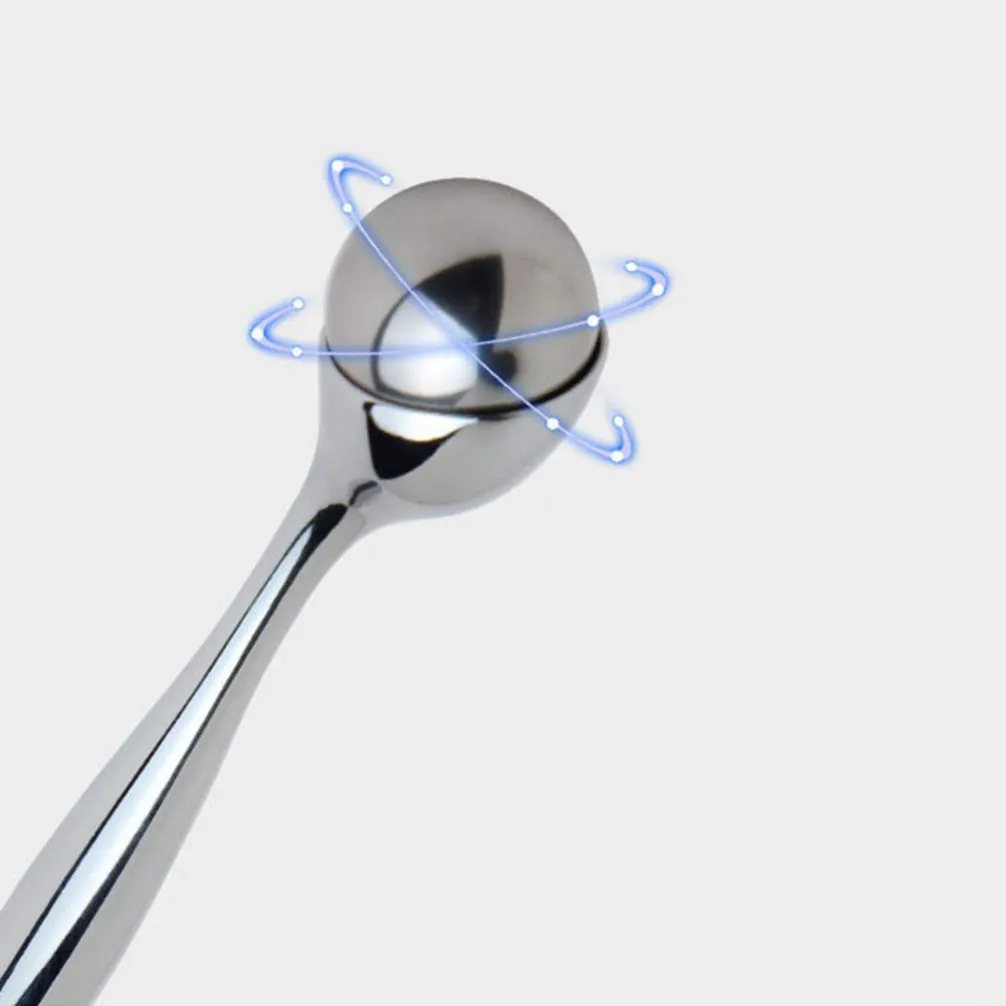 Eye cream applicator cooling metal roller massager