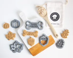Fall Dog Biscuit Cookie Cutters - Bundle of 5