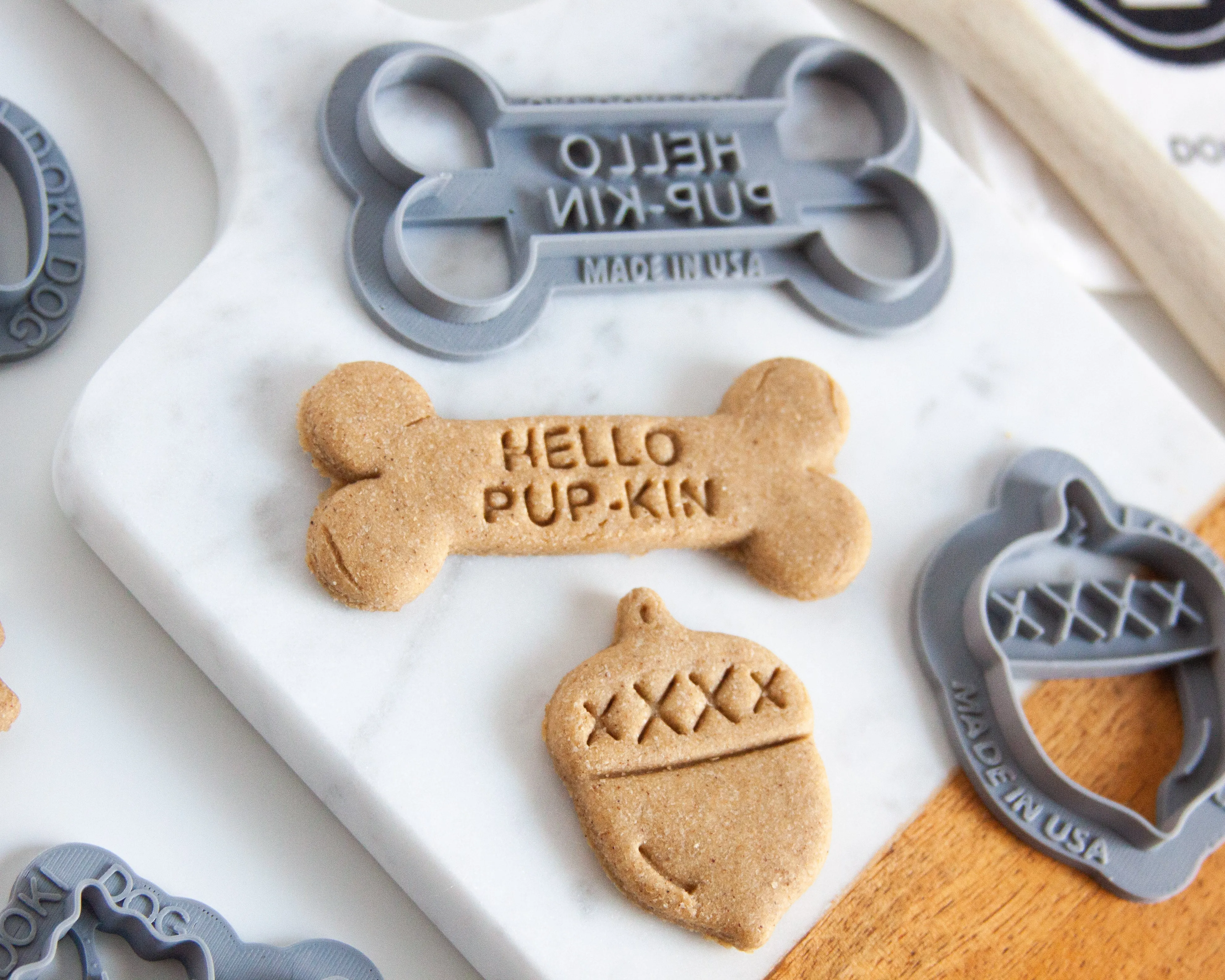 Fall Dog Biscuit Cookie Cutters - Bundle of 5