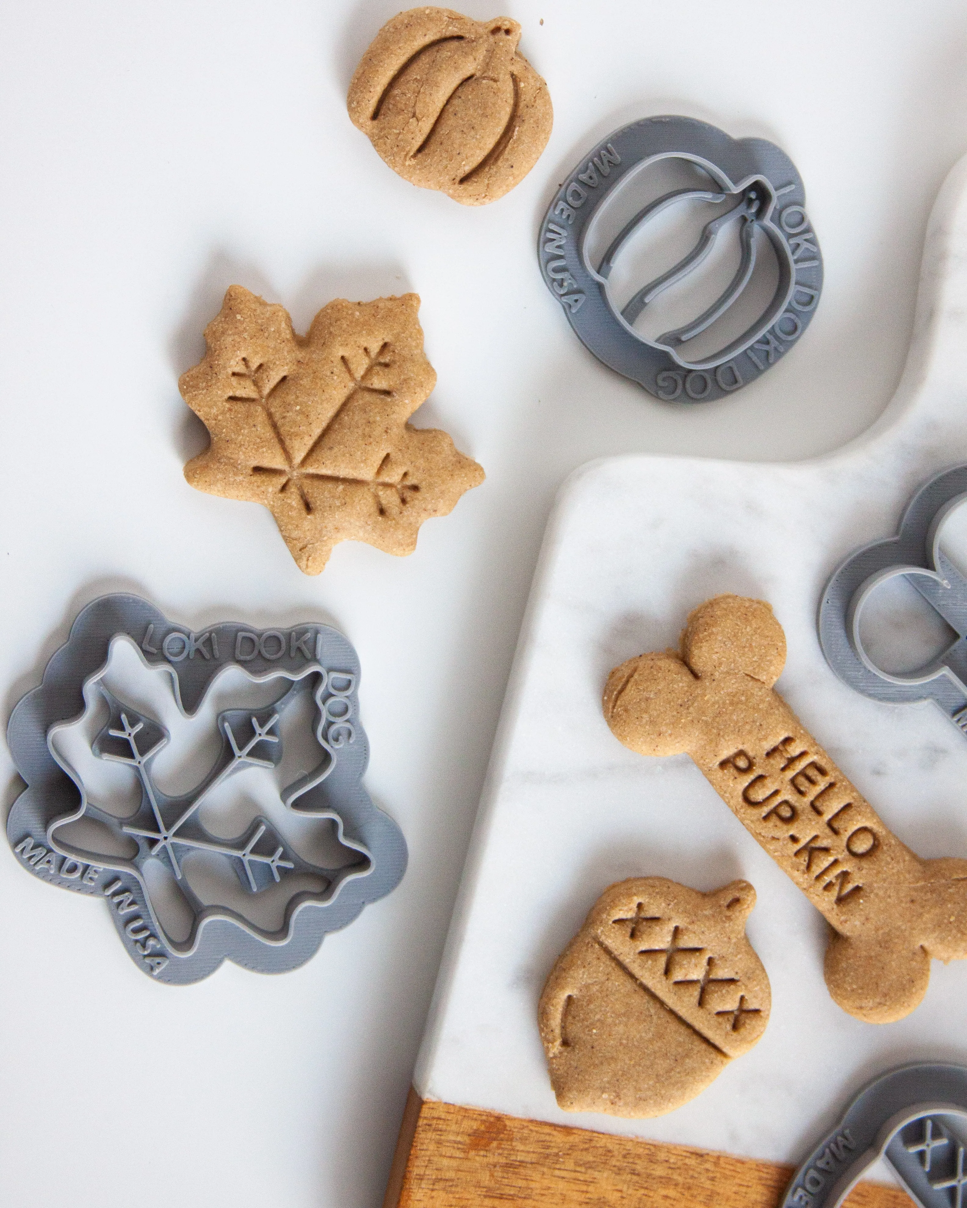 Fall Dog Biscuit Cookie Cutters - Bundle of 5