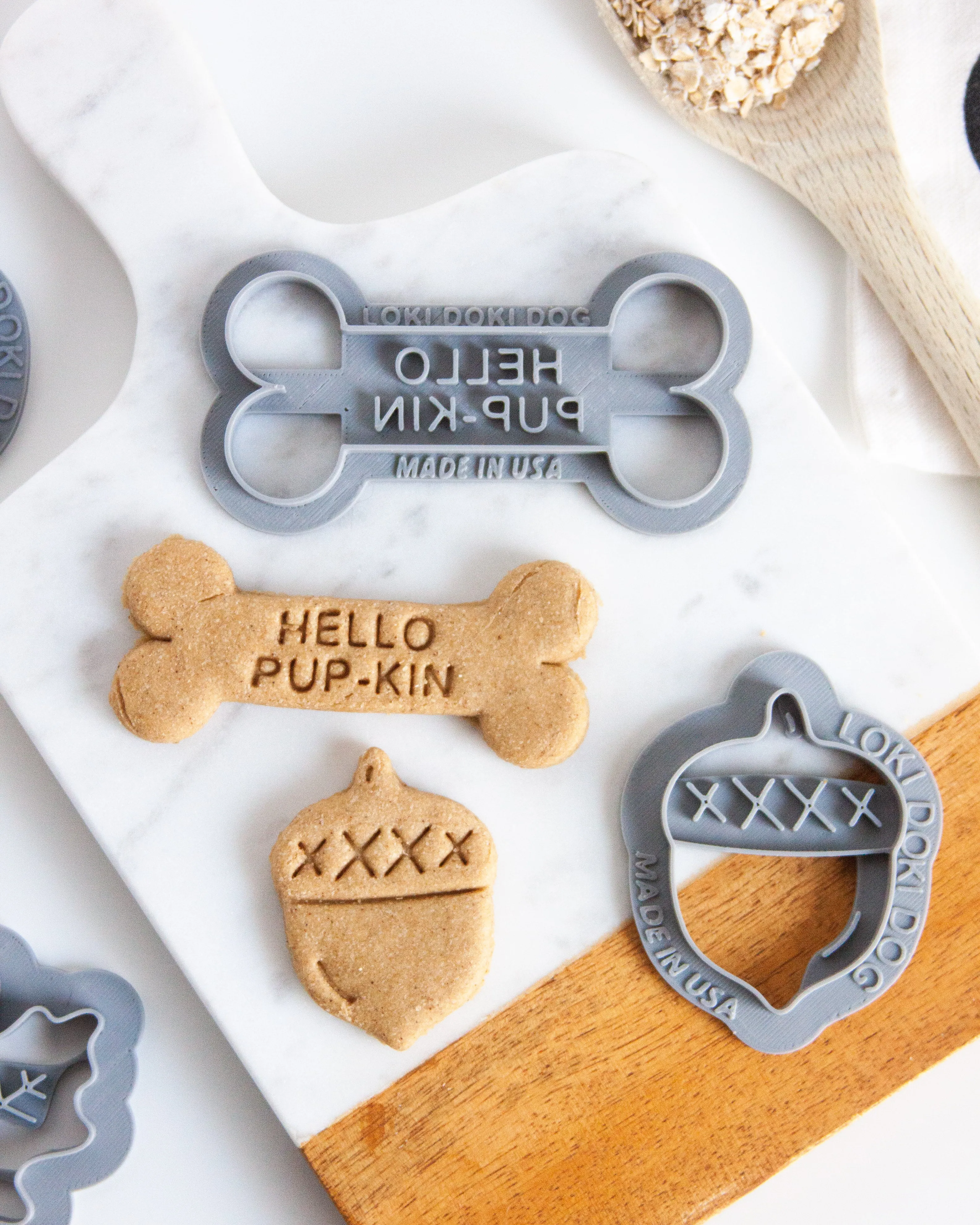 Fall Dog Biscuit Cookie Cutters - Bundle of 5