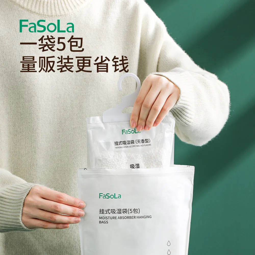 FaSoLa Hanging Moisture Absorber Bags - 5 Pack