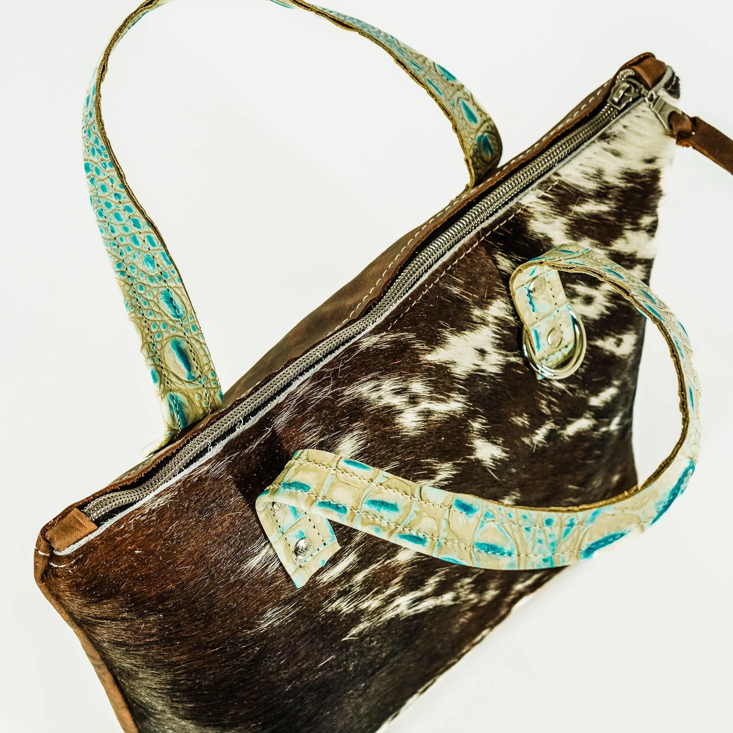 Feed Bag - Dark Longhorn w/ Caribbean Croc