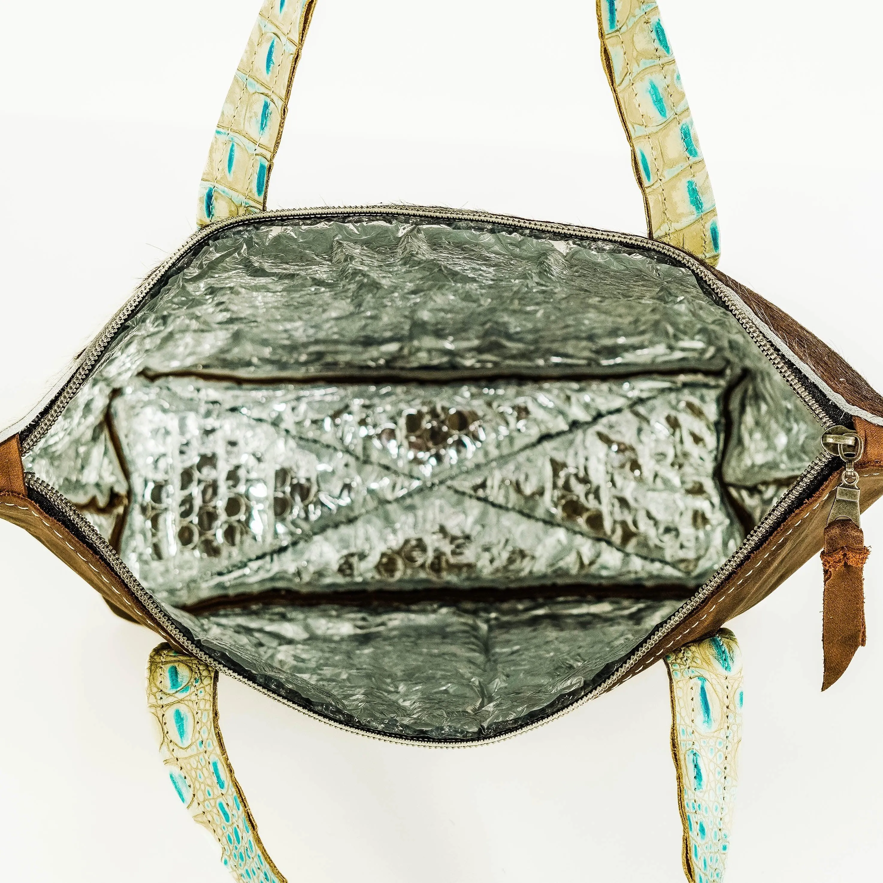 Feed Bag - Dark Longhorn w/ Caribbean Croc