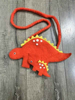 Felt Dinosaur Finger Puppet Bag