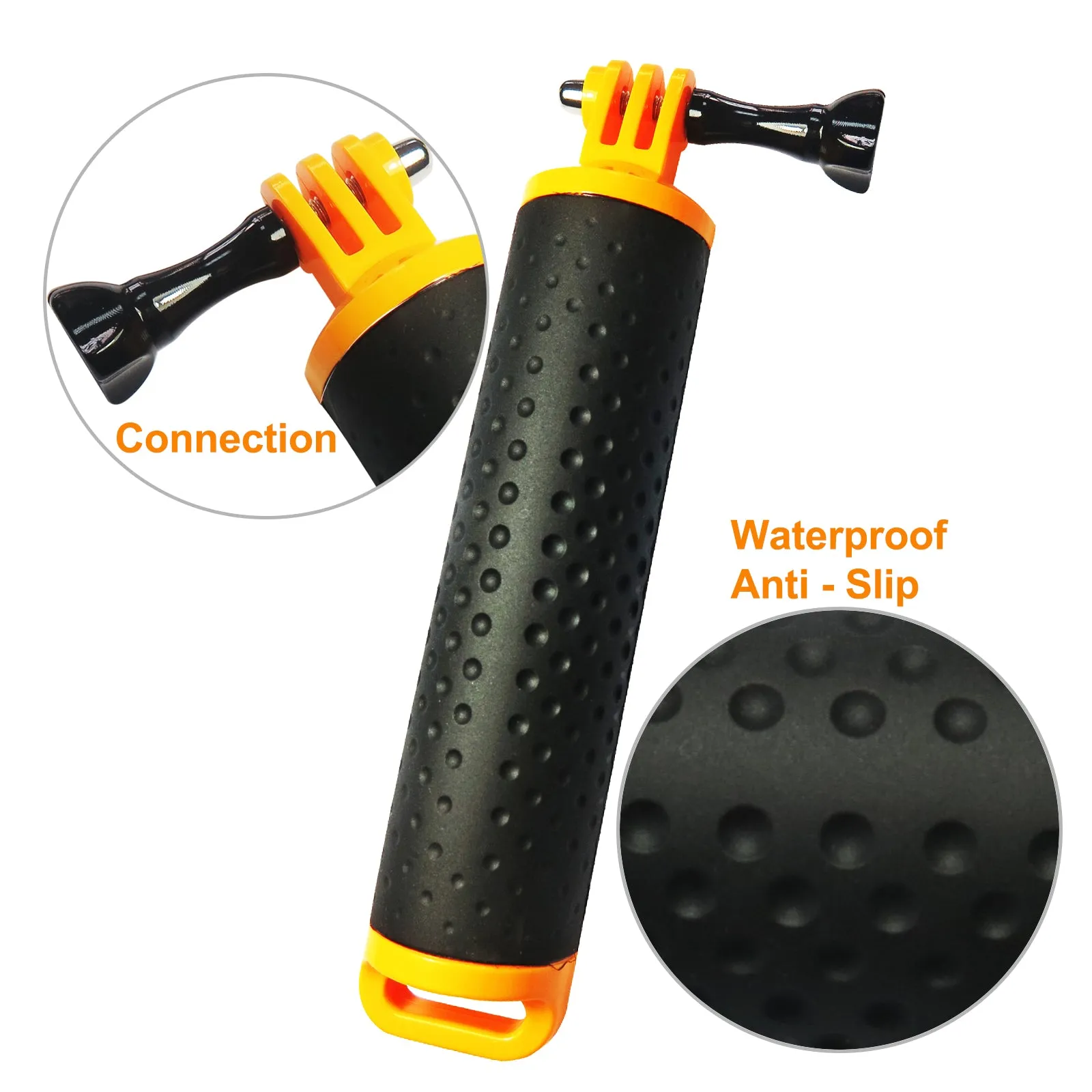 Float Hand Grip Buoyancy Rod Pole Stick Monopod Tripod for Gopro Go Pro Hero gray