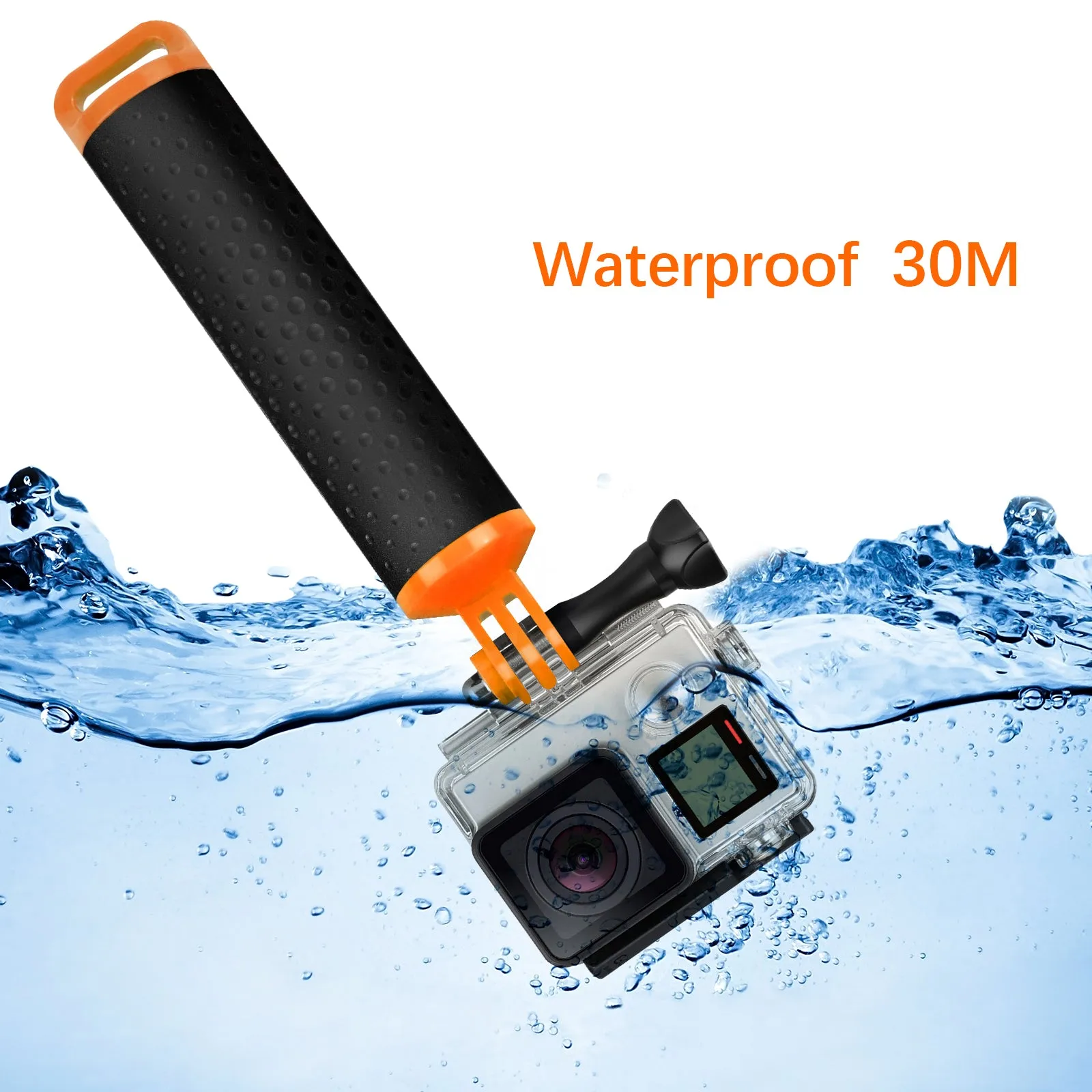 Float Hand Grip Buoyancy Rod Pole Stick Monopod Tripod for Gopro Go Pro Hero gray