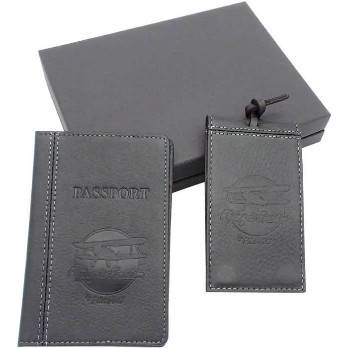 Flying is Freedom Passport & Magnetic Luggage Tag Gift Set