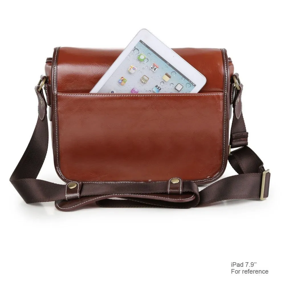 Fosoto Waterproof Vintage PU Leather DSLR Camera Bag Cross Body Portable Case Fit DSLR with 2 lenses For Canon DSLR Camera