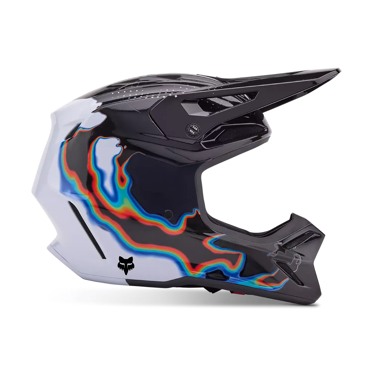 Fox - V3 RS Scans LE White Black Helmet