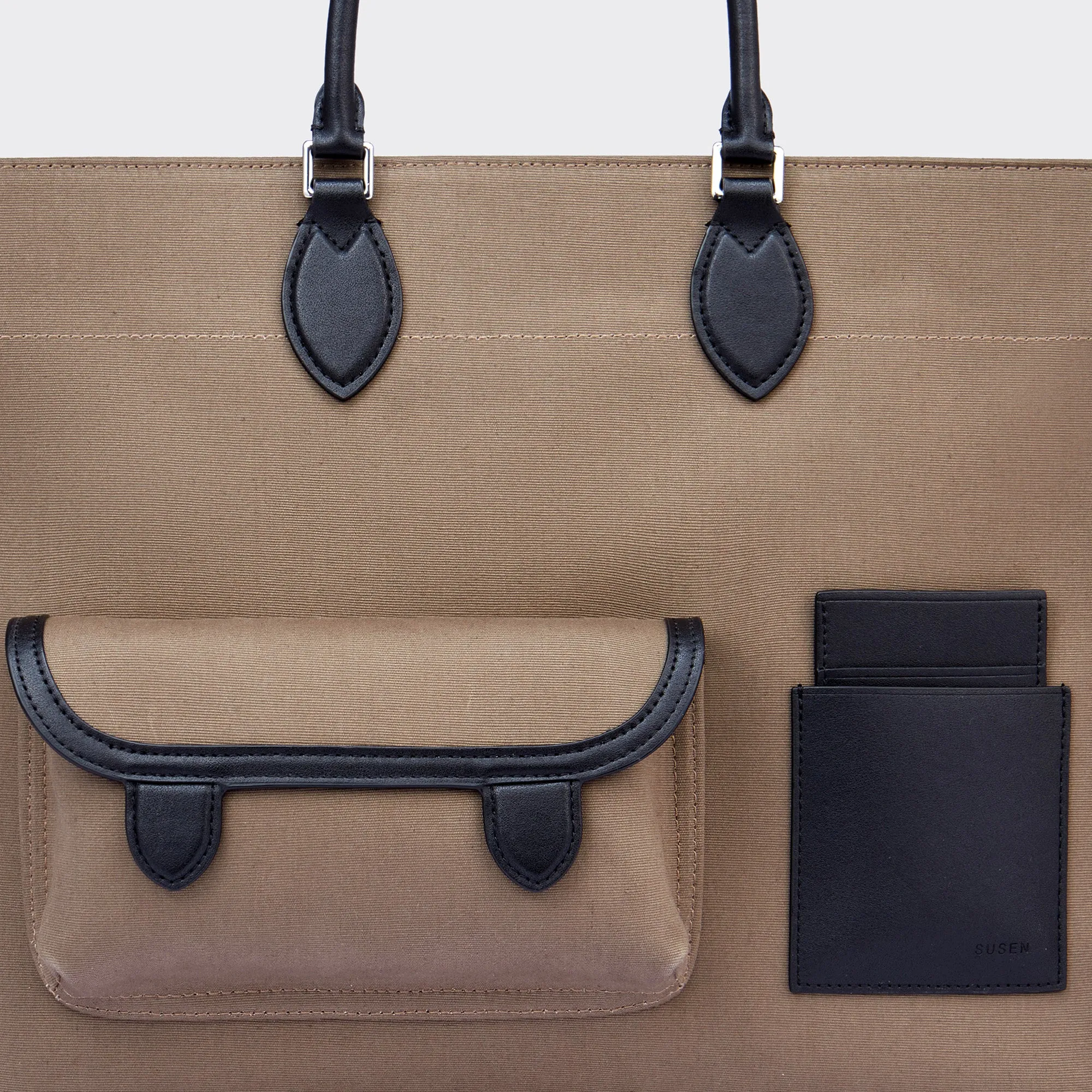 Gabriel Large Canvas Tote - Mocha