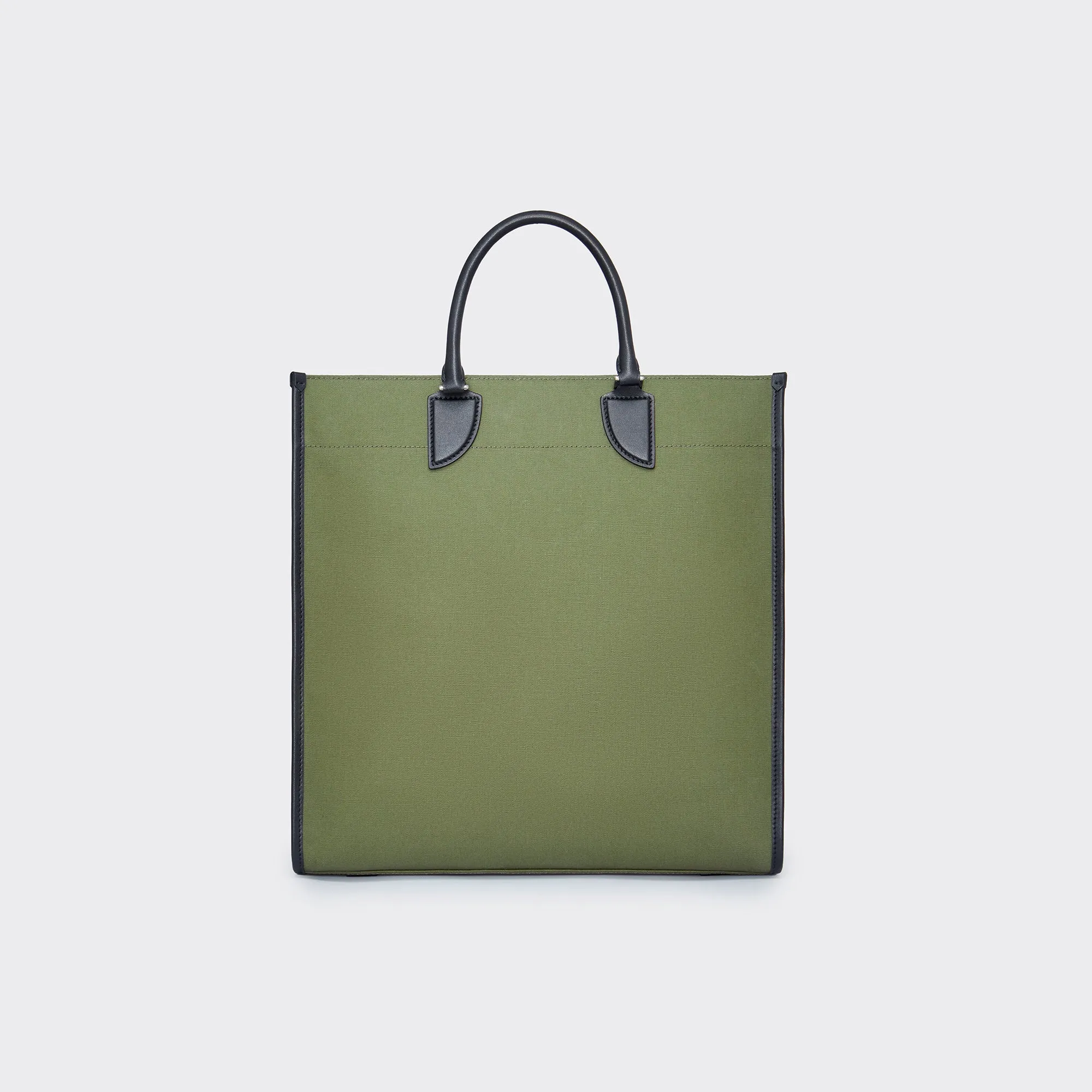Gabriel Large Vertical Canvas Tote Bag  - Military green