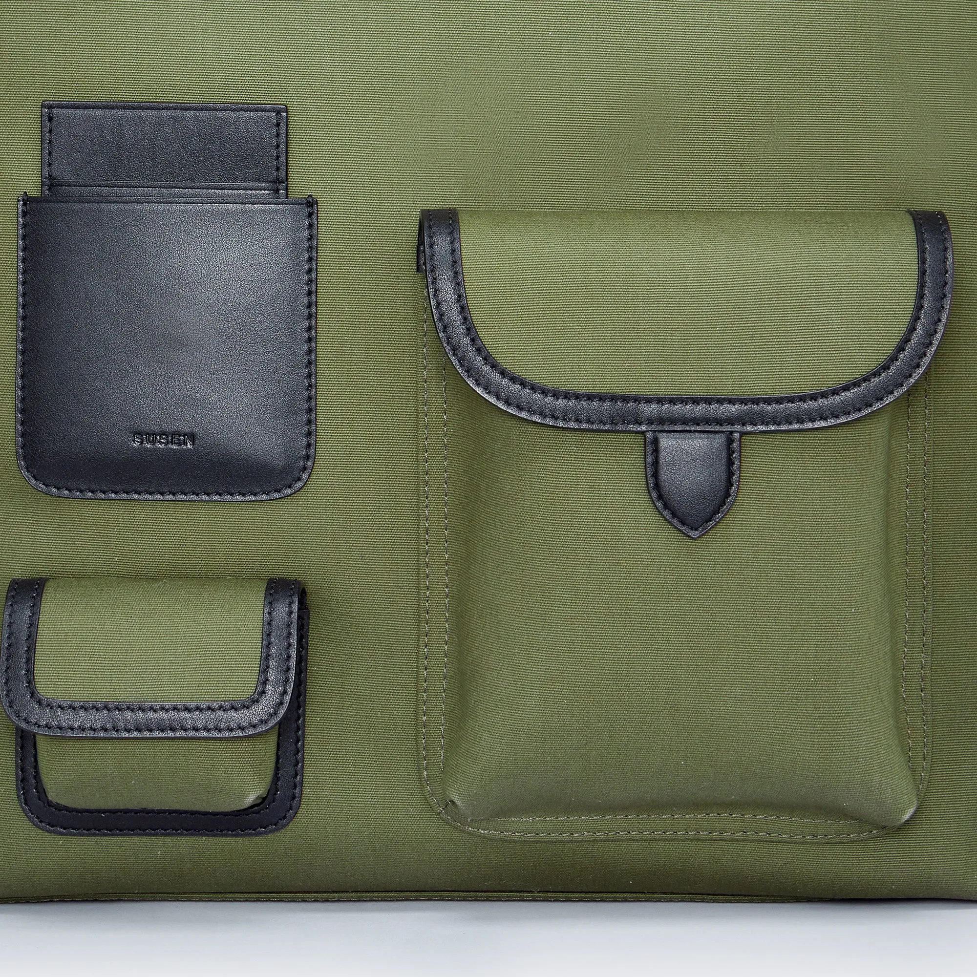 Gabriel Large Vertical Canvas Tote Bag  - Military green