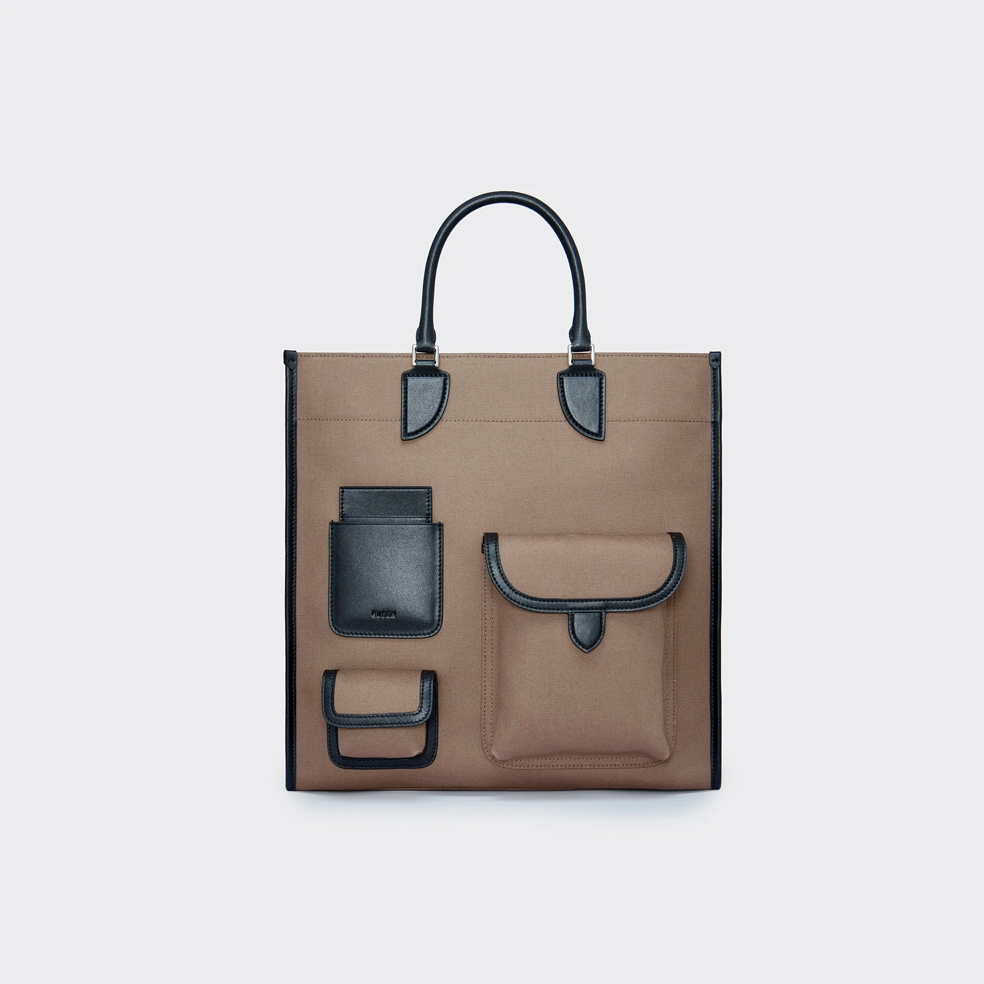 Gabriel Large Vertical Canvas Tote Bag  - Mocha