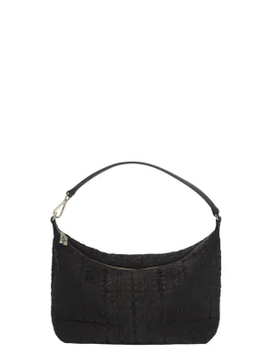 Ganni Butterfly Medium Pouch in Black Satin