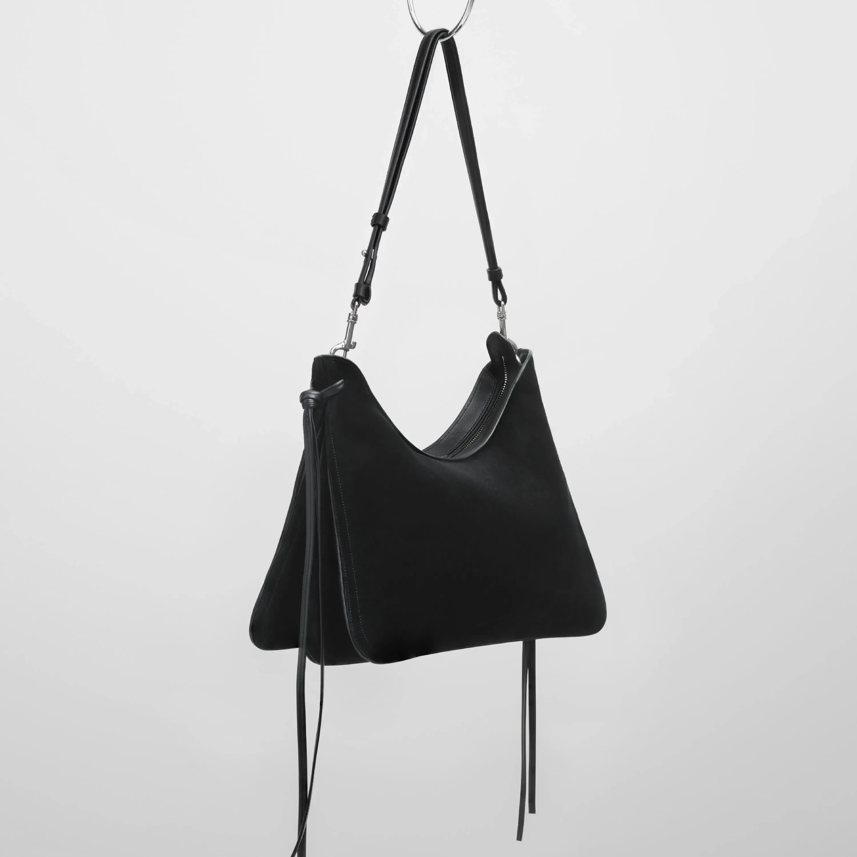 GIG BAG | black suede with silver