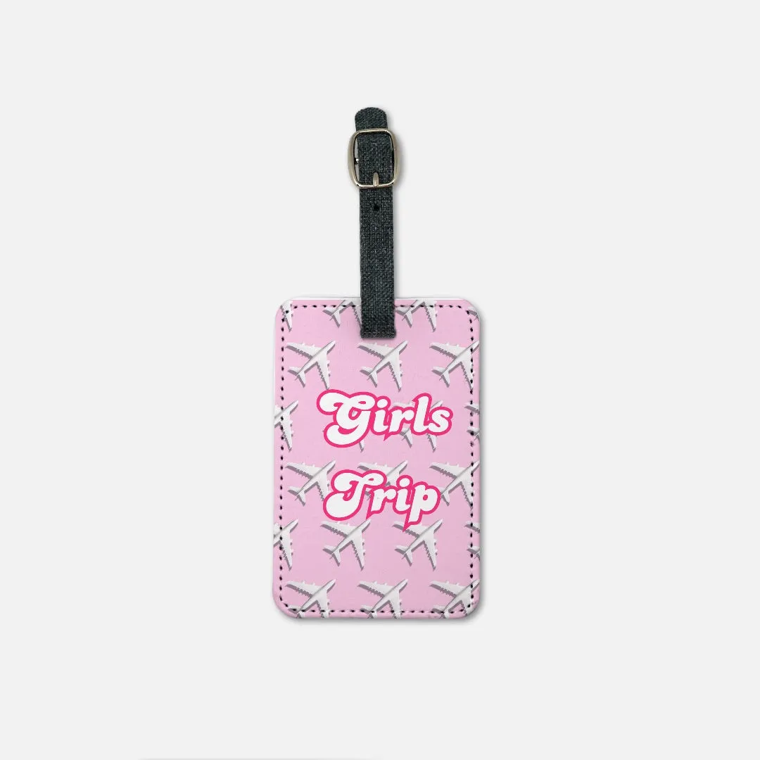 Girls Trip Pink Luggage Tag w/Buckle