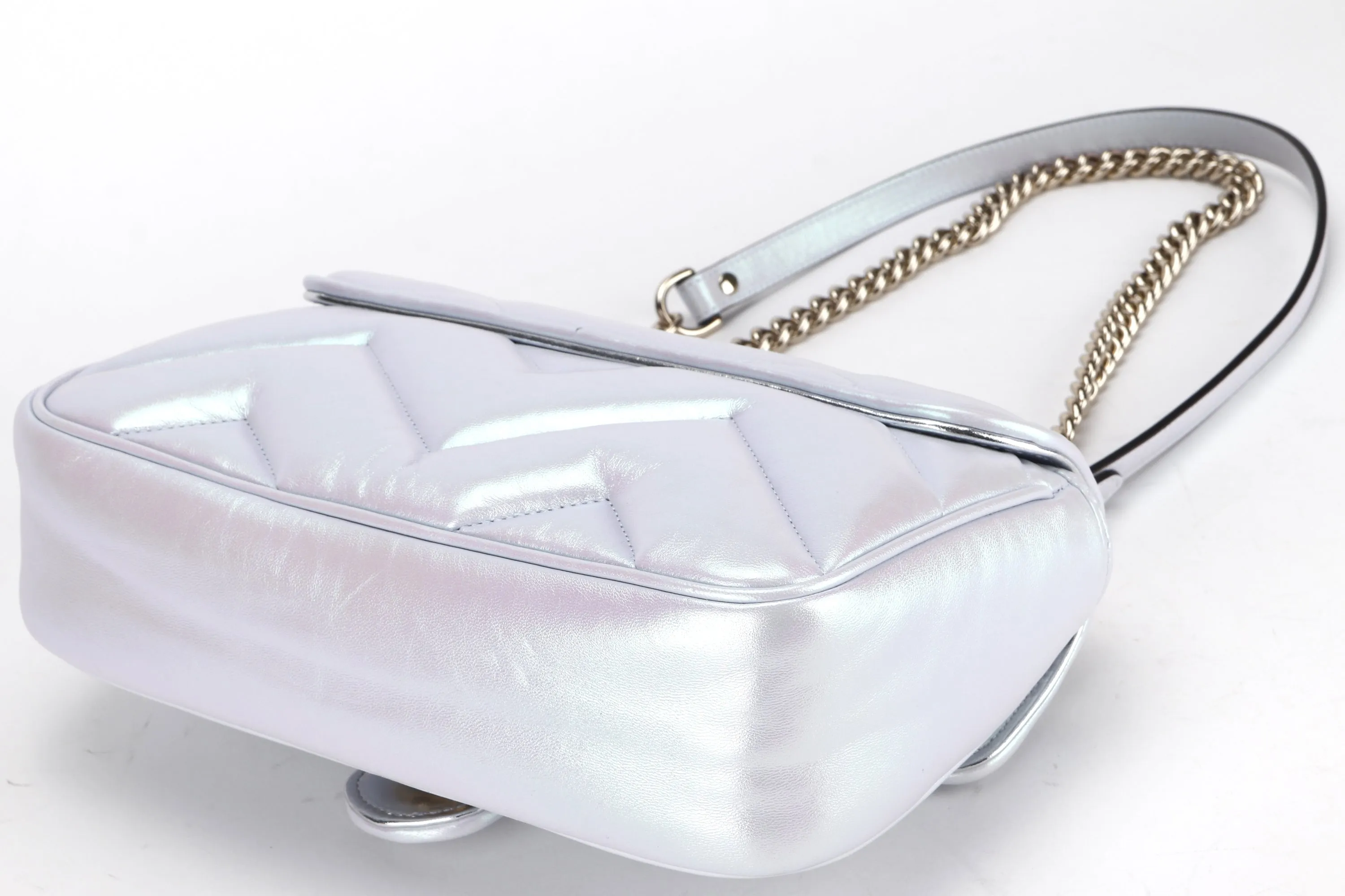 GIUCCI GG MARMONT SMALL SHOULDER BAG (443497-525040) GOLD HARDWARE, W26CM, NO DUST COVER