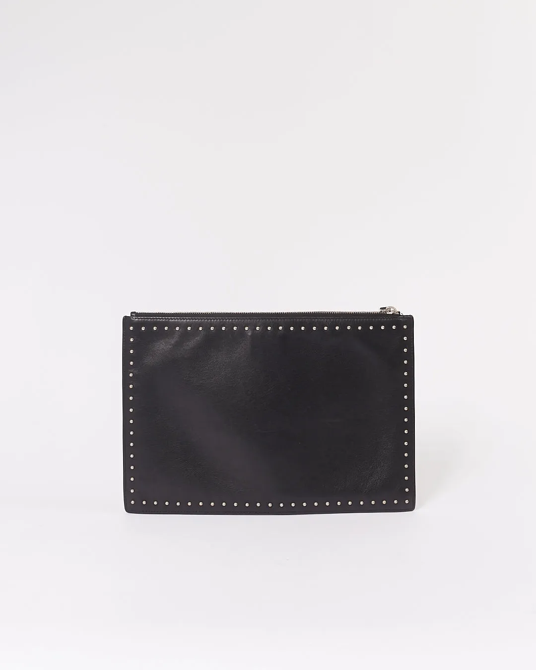 Givenchy Black Leather Studded Clutch Pouch