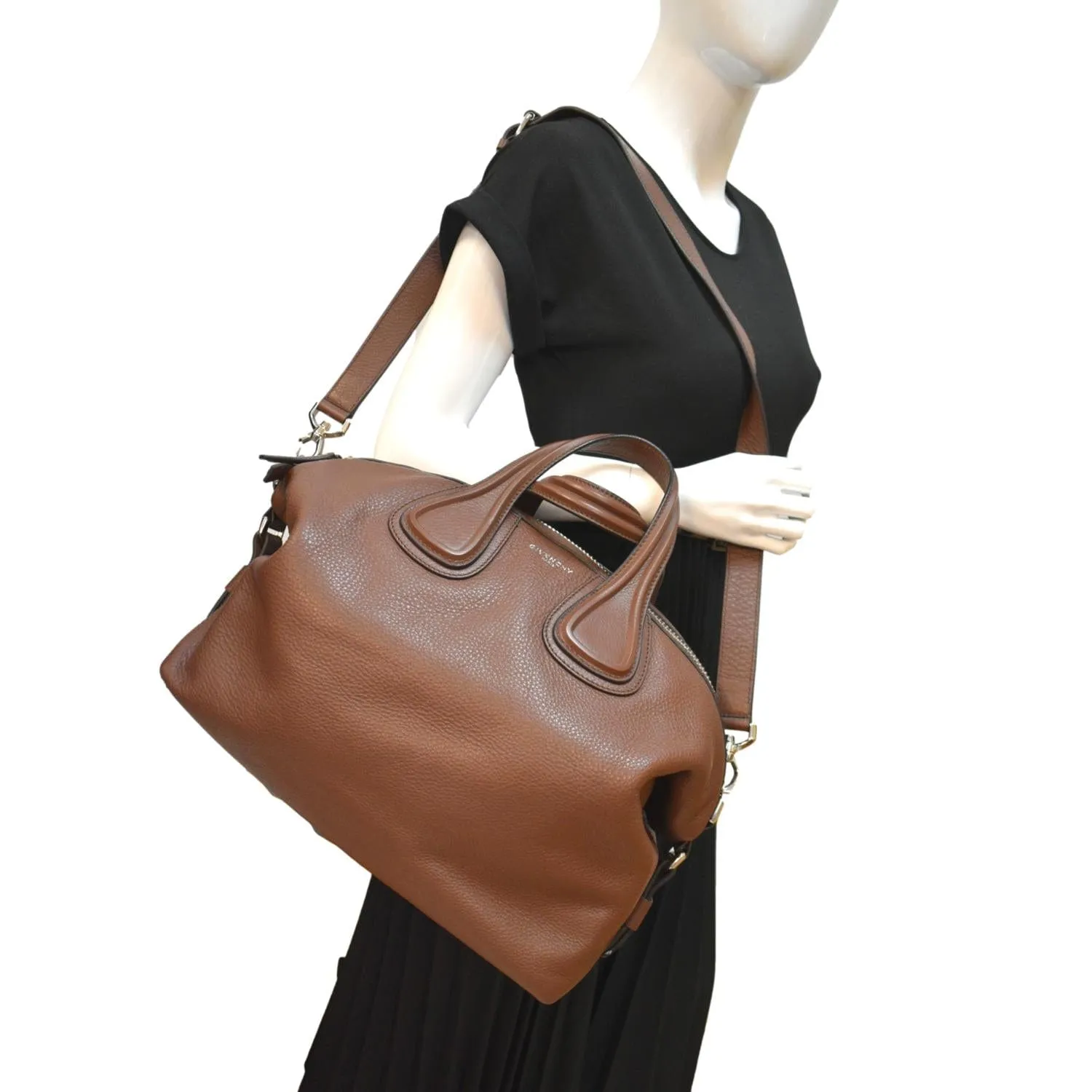 GIVENCHY Nightingale Leather Satchel Bag Dusty Rose