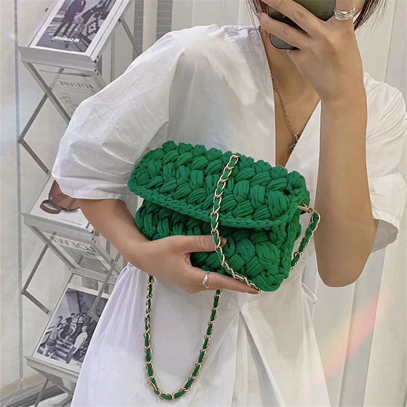 Going Out Woven Sling Purse | Knitted crossbody bag | Sling Bag | Clutch Purse