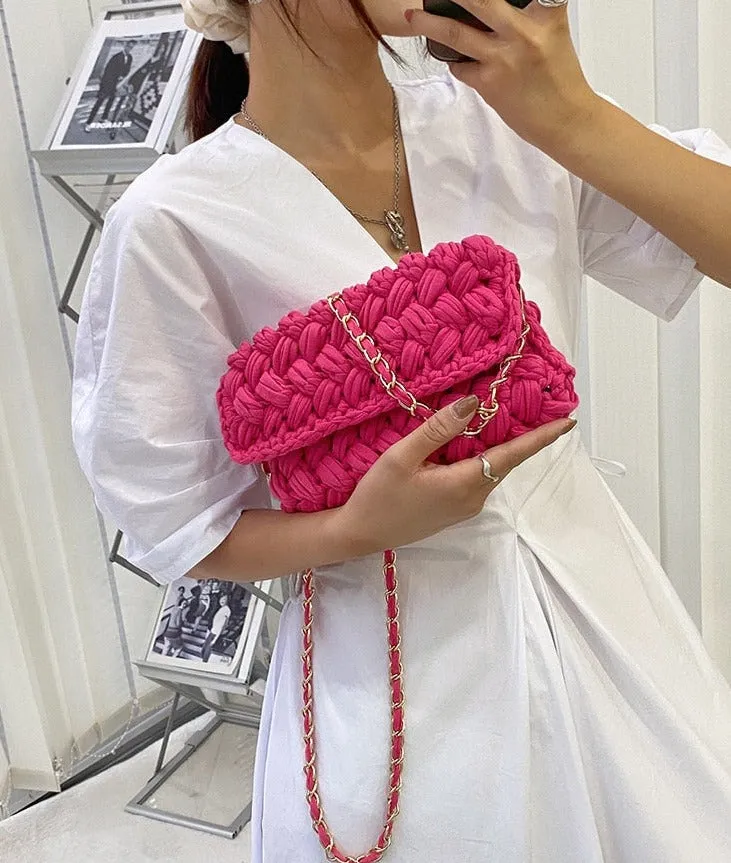 Going Out Woven Sling Purse | Knitted crossbody bag | Sling Bag | Clutch Purse