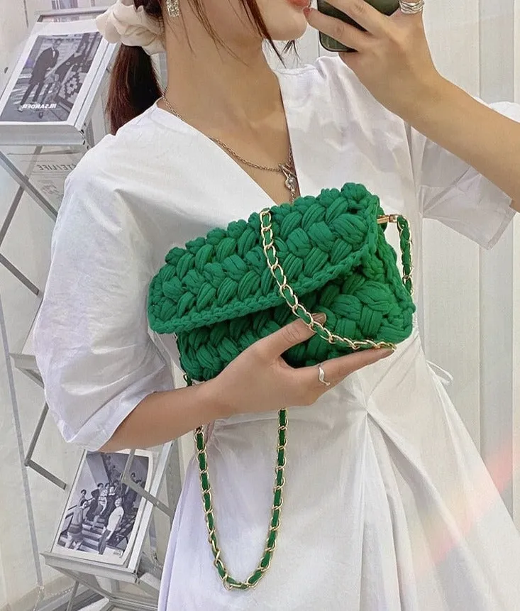 Going Out Woven Sling Purse | Knitted crossbody bag | Sling Bag | Clutch Purse