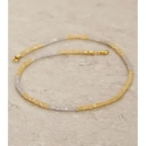 Golden & Silver Embellished Necklace