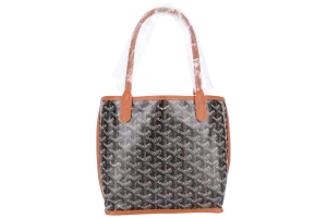 GOYARD ANJOU MINI BAG BLACK AND TAN COLOR WITH DUST COVER
