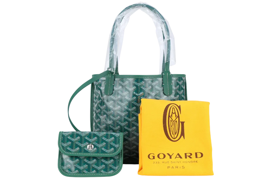 GOYARD ANJOU MINI BAG GREEN COLOR WITH DUST COVER