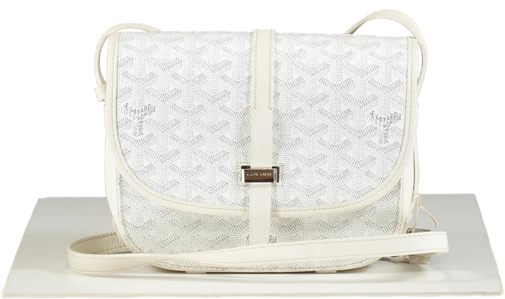 Goyard Goyardine Belvedere II White Pm Messenger Bag