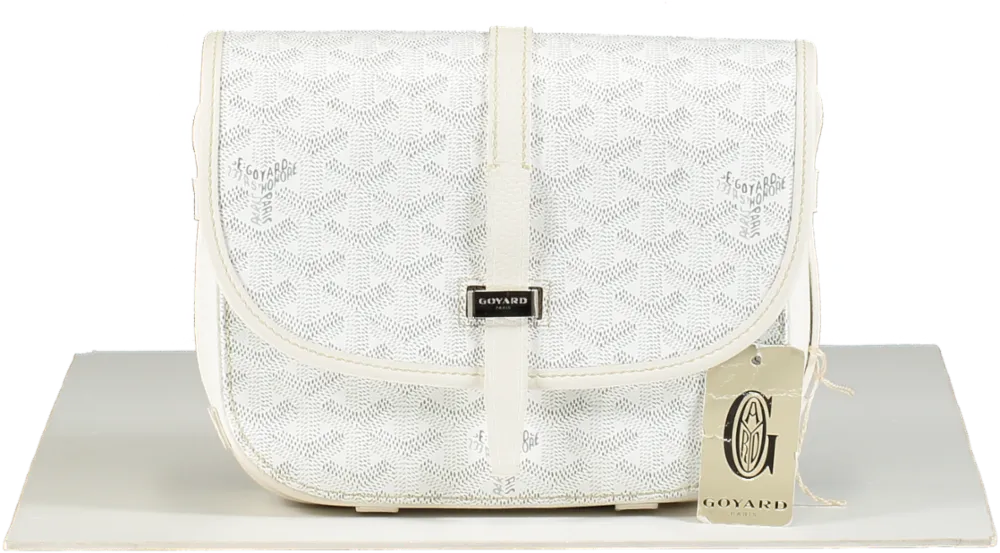 Goyard Goyardine Belvedere II White Pm Messenger Bag