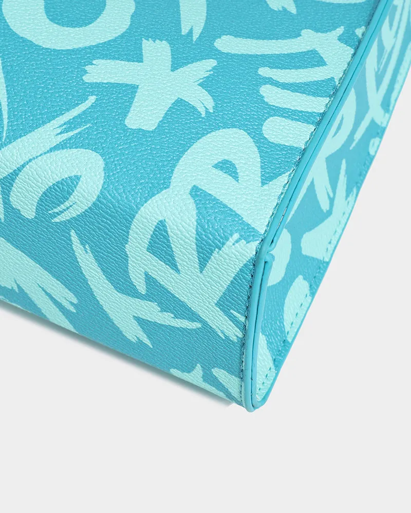 Graffiti Shoulder Bag in Blue