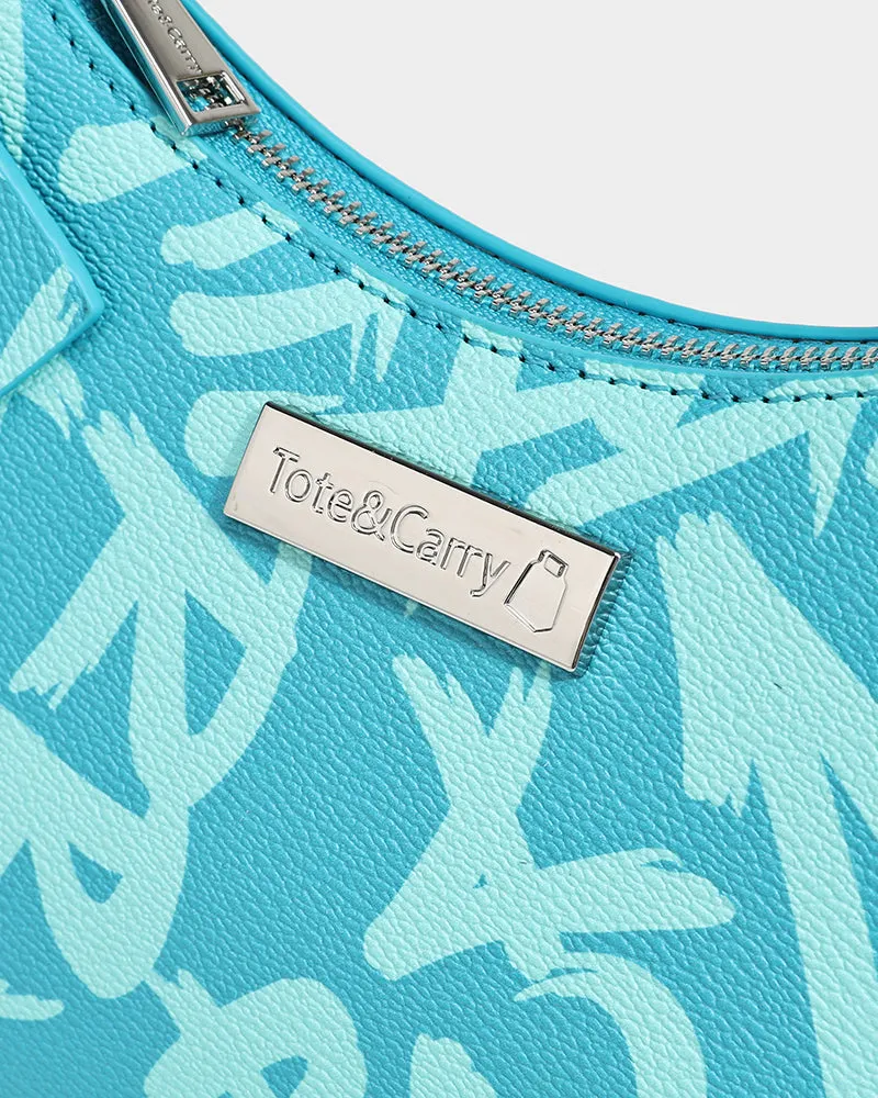 Graffiti Shoulder Bag in Blue