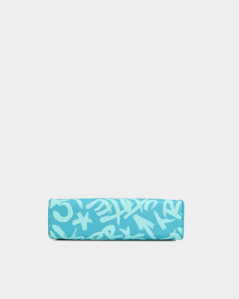 Graffiti Shoulder Bag in Blue