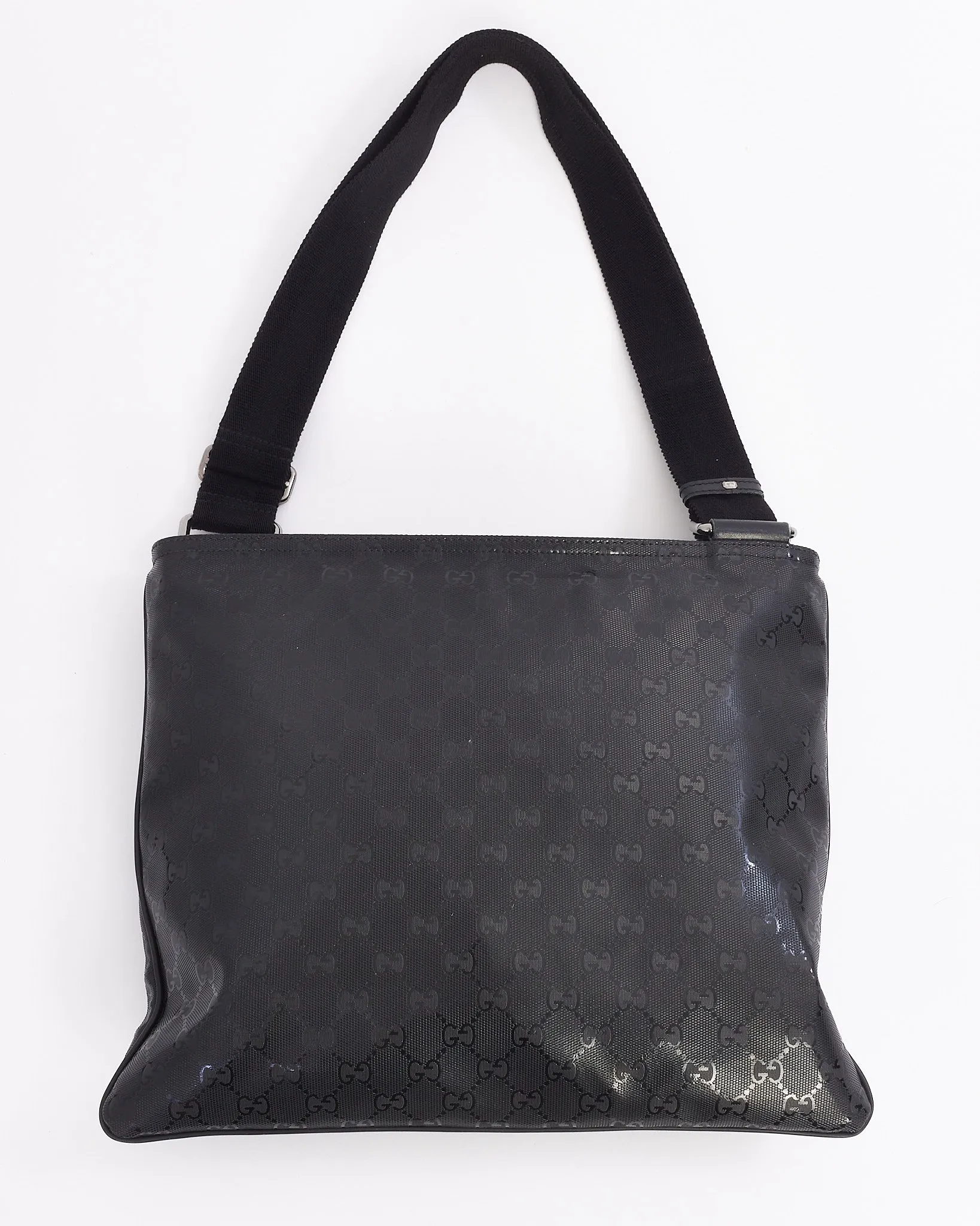 Gucci Black Crystal GG Monogram Canvas Messenger Bag